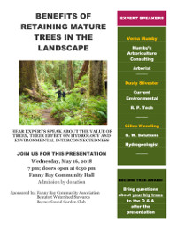 PDF Poster for the Benefits of Mature Trees talk image of poster for the mature tree benefits talk